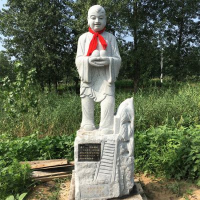 24孝故事人物，懷橘遺親石雕