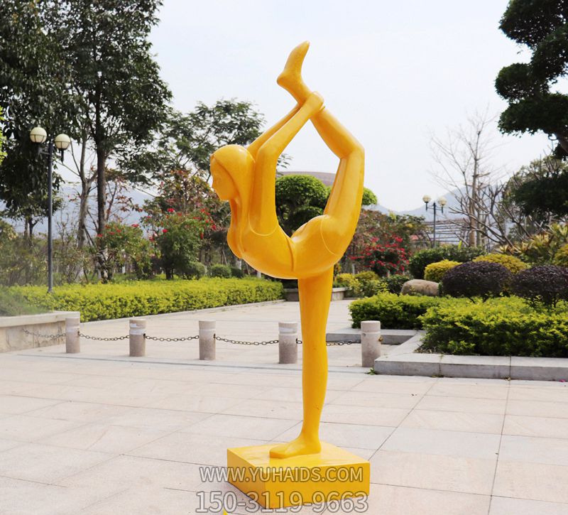 戶(hù)外抽象人物運(yùn)動(dòng)員雕塑大型園林景觀(guān)校園體育館瑜伽館裝飾擺件_796