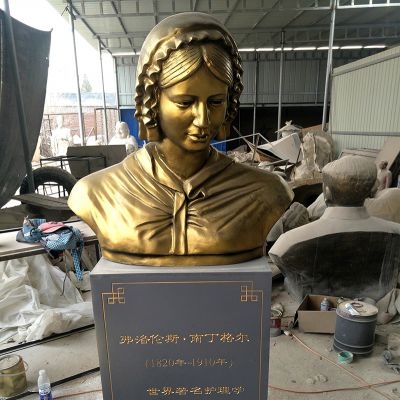 玻璃鋼仿銅胸像著名護理事業(yè)創(chuàng)始人南丁格爾雕塑
