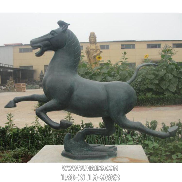 鑄銅奔跑的馬動(dòng)物雕塑 廣場景觀擺件小品