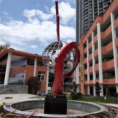不銹鋼戶(hù)外園林廣場(chǎng)大型創(chuàng)意鏤空球雕塑