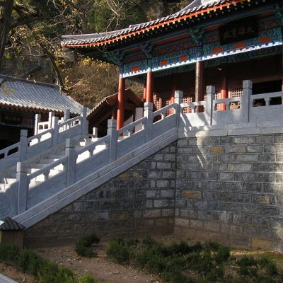 石雕欄桿，寺廟臺(tái)階欄桿扶手