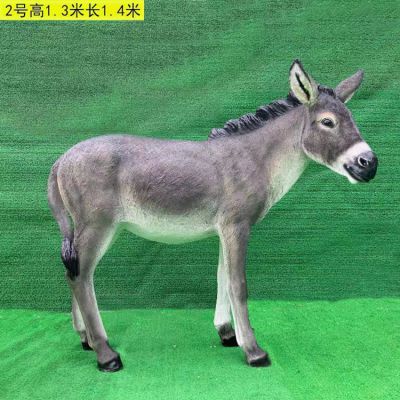 毛驢，玻璃鋼仿真動物雕塑