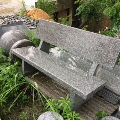 花崗巖石椅子，公園園林露天椅子
