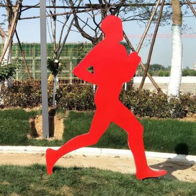 紅色 剪影 跑步 男 不銹鋼、鍍鋅板或玻璃鋼材質(zhì)