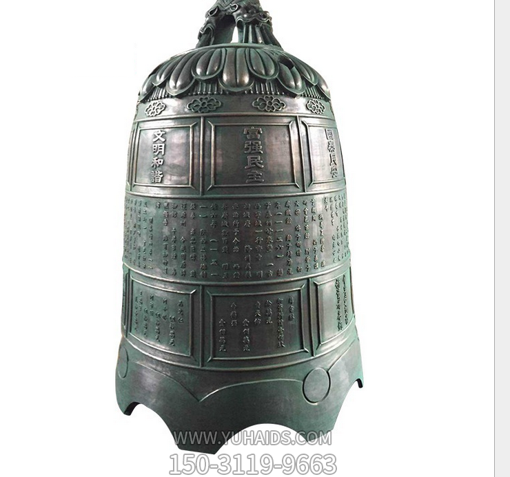 玻璃鋼仿銅鐘，青銅古鐘雕塑