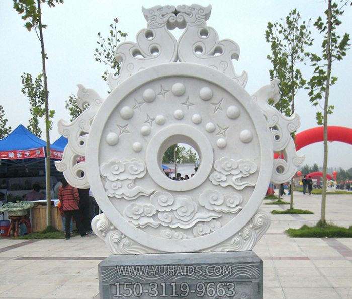 公園廣場(chǎng)擺放漢白玉雙龍石門(mén)墩招財(cái)抱鼓石裝飾擺件 公園廣場(chǎng)擺放漢白玉雙龍石門(mén)墩招財(cái)抱鼓石裝飾擺件