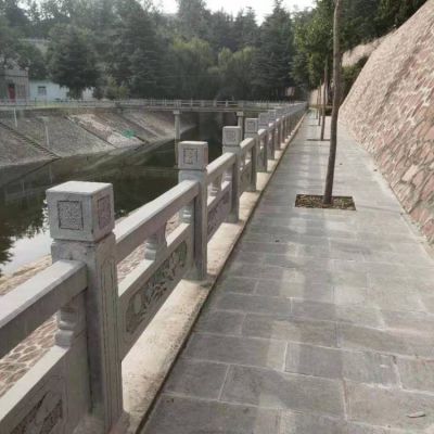 城市河道護(hù)欄石欄桿，花崗巖石刻欄桿