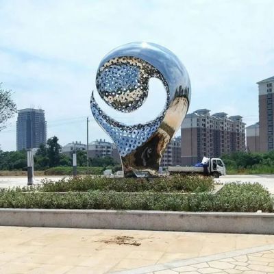 不銹鋼創(chuàng)意鏤空藝術(shù)造型廣場(chǎng)戶(hù)外大型景觀雕塑