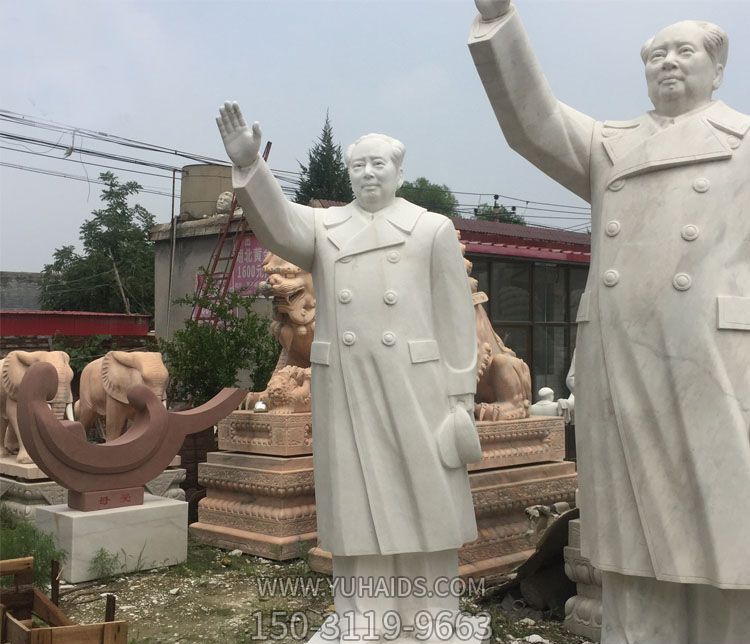 漢白玉揮手的戶外廣場(chǎng)偉人石雕毛澤東雕塑 漢白玉揮手的戶外廣場(chǎng)偉人石雕毛澤東雕塑