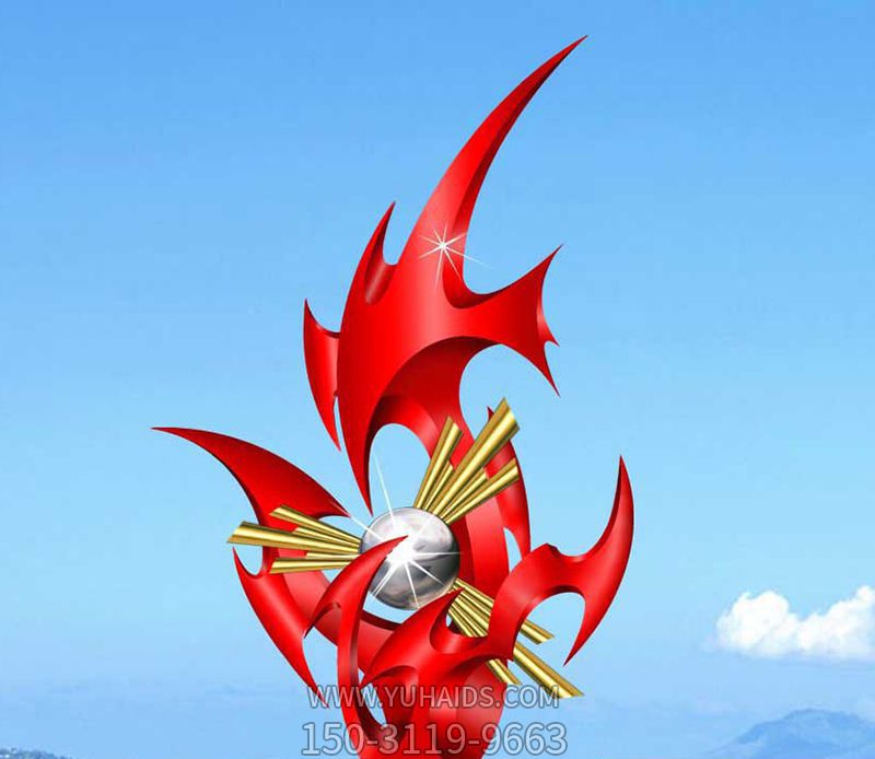 文化廣場(chǎng)鏤空形象不銹鋼火苗雕塑 文化廣場(chǎng)鏤空形象不銹鋼火苗雕塑