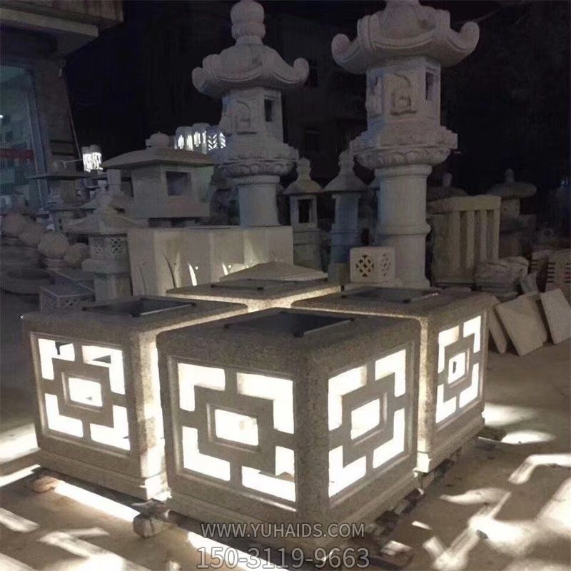 園林廣場(chǎng)道路太陽(yáng)能石板照明地?zé)羟嗍窨虜[放雕塑