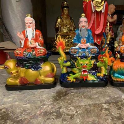 道觀(guān)擺放太上老君二十四諸天玻璃鋼樹(shù)脂神像雕塑