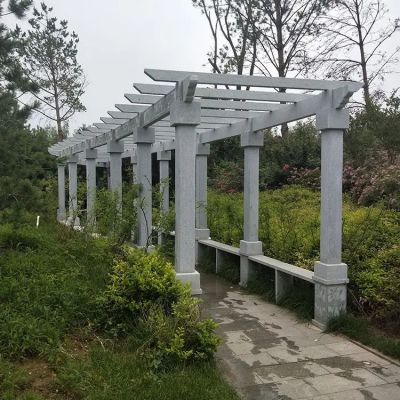 大理石花架，公園過道花架子
