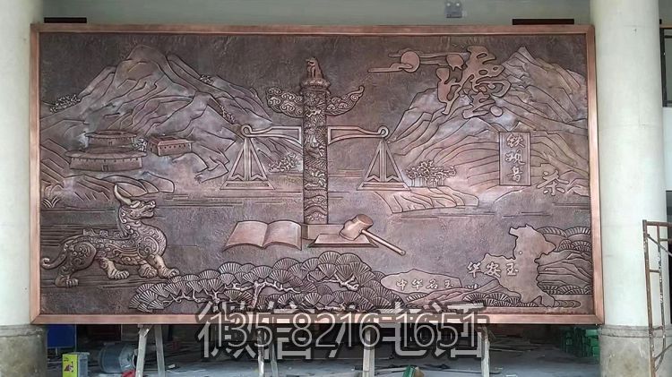 華安政務(wù)大廳地方主題浮雕，紫銅鍛造壁畫