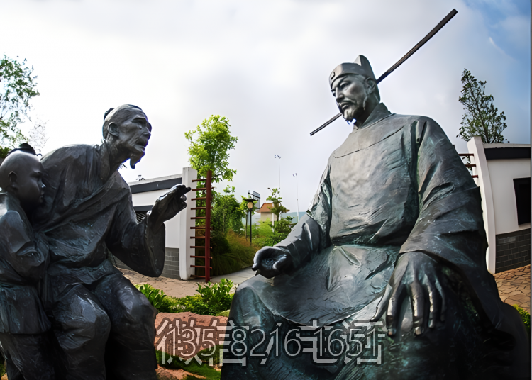 園林戶(hù)外玻璃鋼仿銅名人偉人包拯雕塑