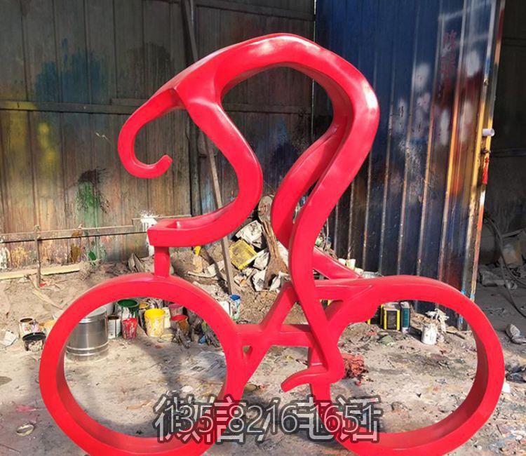 景觀玻璃鋼戶外體育運(yùn)動景觀騎自行車人物雕塑