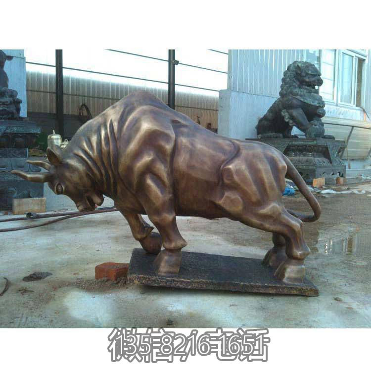 純銅鑄造開(kāi)荒牛銅雕