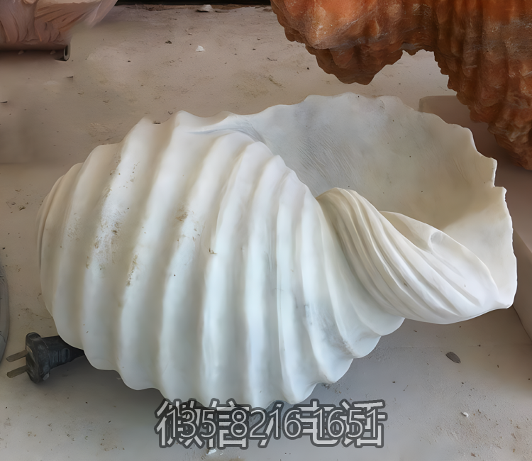 海洋動(dòng)物擺件玻璃鋼海螺雕塑