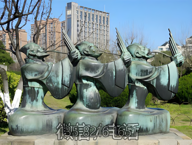 濫竽充數(shù)青銅人物銅雕