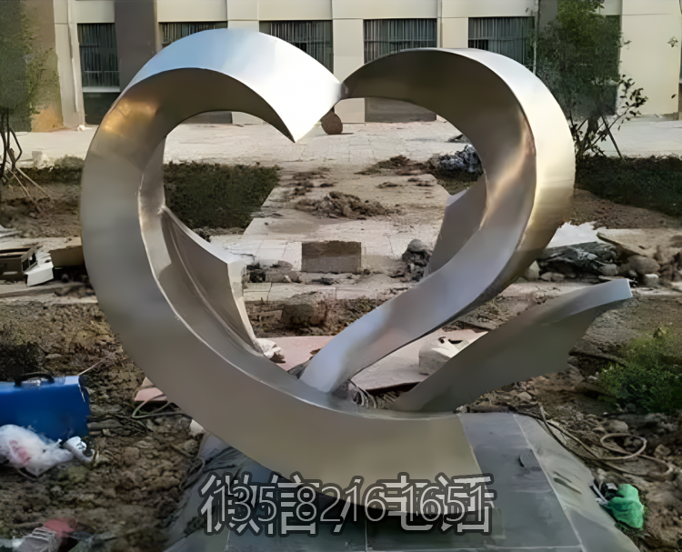 拉絲不銹鋼愛(ài)心造型飄帶