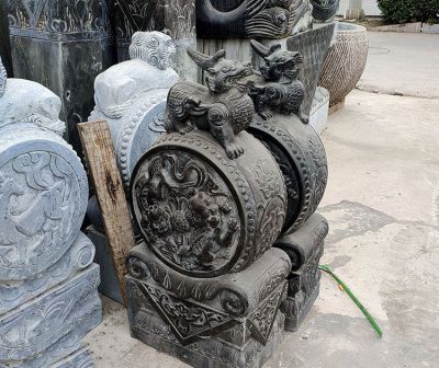 別墅庭院大門(mén)抱鼓石門(mén)墩