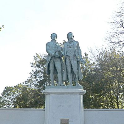 公園廣場銅雕名人景觀席勒和歌德雕塑