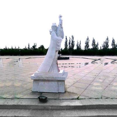 廣場(chǎng)人物凈擺件漢白玉石雕中國(guó)古代四大美女之王昭君雕塑