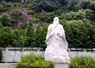 戶外園林大型人物景觀古代名人謝靈運(yùn)漢白玉石雕雕塑