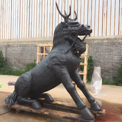 景區(qū)大型景觀銅雕動(dòng)物神獸麒麟雕塑