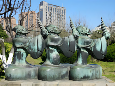 濫竽充數(shù)青銅人物銅雕